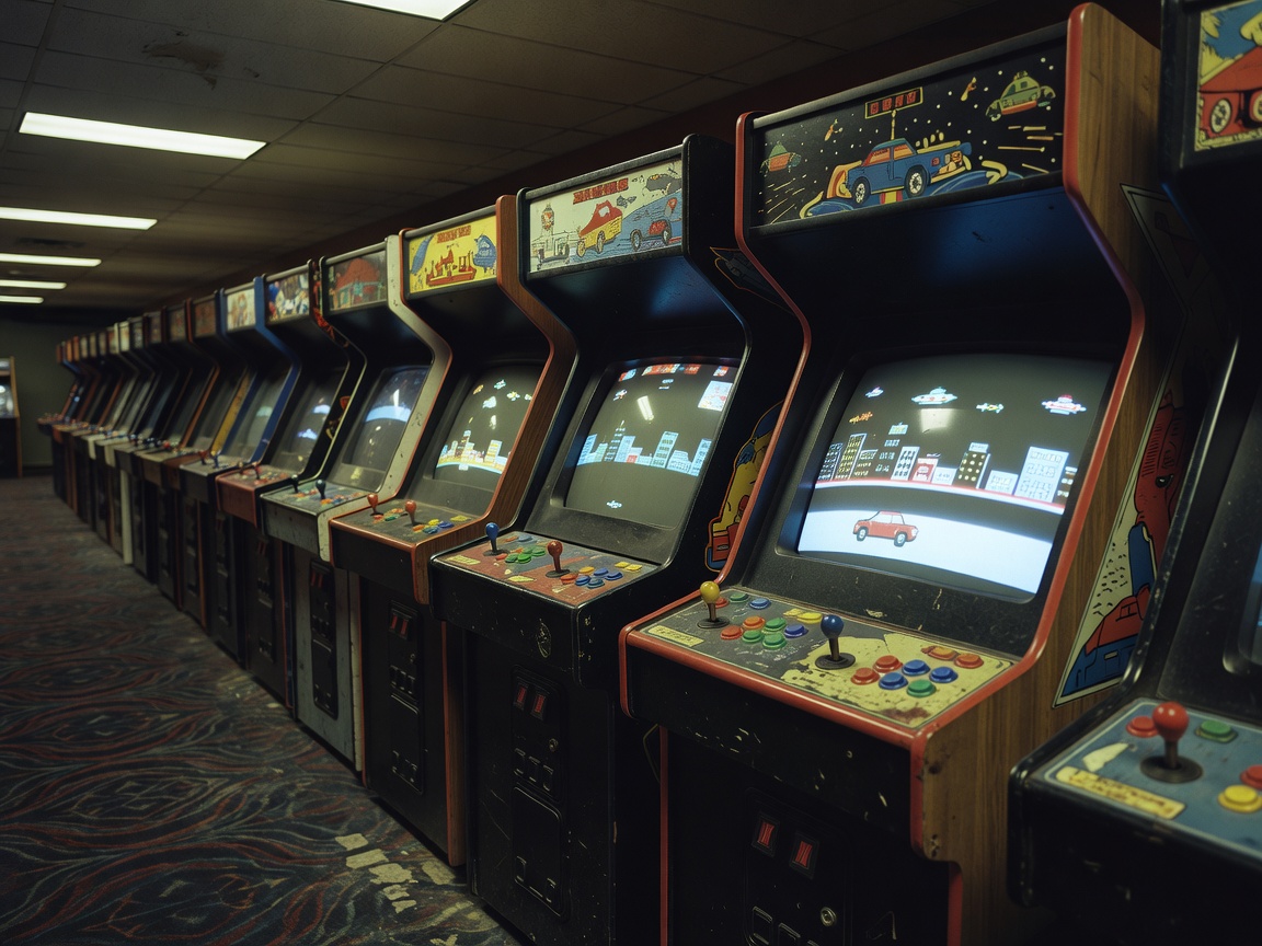 Retro Video Game Arcade Machines Lineup